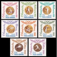 1964 - Medalii olimpice, serie dantelata neuzata