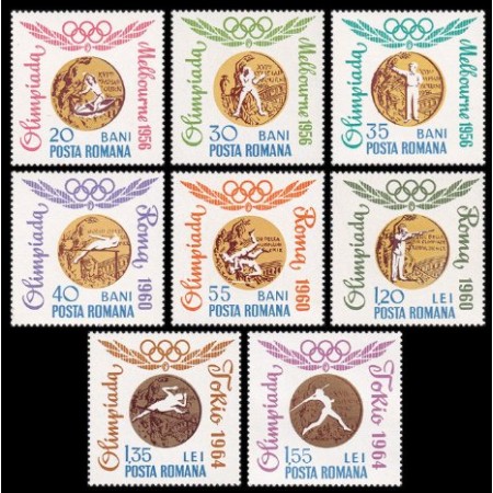 1964 - Medalii olimpice, serie dantelata neuzata