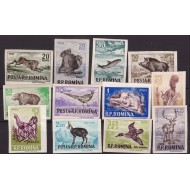 1956 - Vanatoarea, fauna, animale, serie nedantelata neuzata