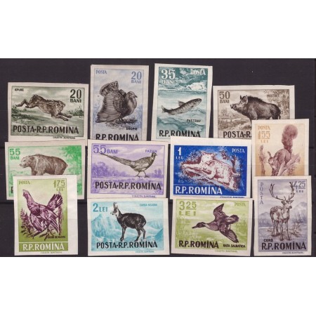 1956 - Vanatoarea, fauna, animale, serie nedantelata neuzata