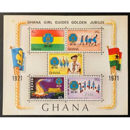 Ghana 1971 - Cercetasi, bloc neuzat Ghana 1971 - Cercetasi, bloc neuzat