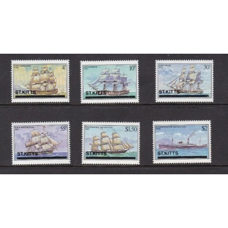 St Kitts 1980 - Vapoare, supratipar, serie neuzata St Kitts 1980 - Vapoare, supratipar, serie neuzata