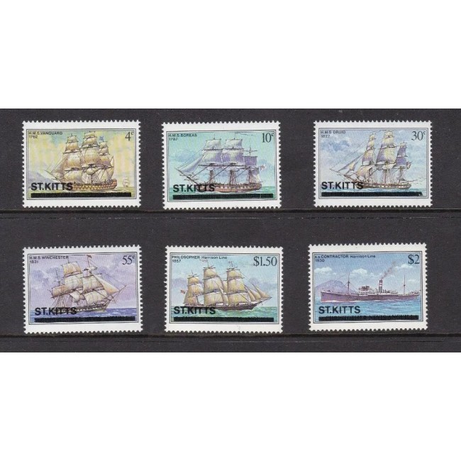 St Kitts 1980 - Vapoare, supratipar, serie neuzata St Kitts 1980 - Vapoare, supratipar, serie neuzata