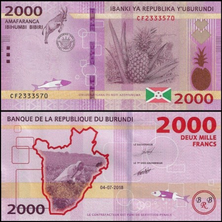 Burundi 2018 - 2000 francs UNC Burundi 2018 - 2000 francs UNC