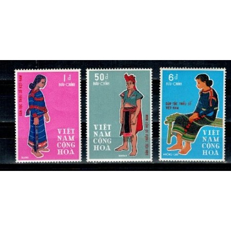 Vietnam Sud 1969 - Costume traditionale, serie neuzata Vietnam Sud 1969 - Costume traditionale, serie neuzata
