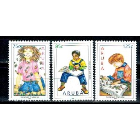 Aruba 2005 - Copii si filatelia, serie neuzata Aruba 2005 - Copii si filatelia, serie neuzata