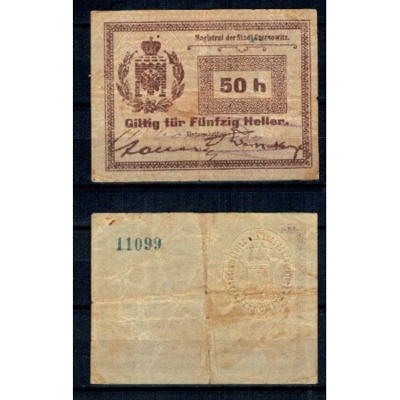 Cernauti, Bucovina - 50 heller 1914, uzat Cernauti, Bucovina - 50 heller 1914, uzat