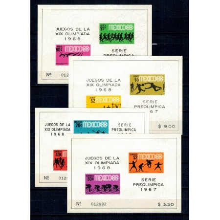 Mexic 1967 - Jocurile Olimpice, sport, set colite neuzate Mexic 1967 - Jocurile Olimpice, sport, set colite neuzate