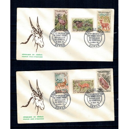 Senegal 1960 - Fauna, animale, serie plicuri prima zi Senegal 1960 - Fauna, animale, serie plicuri prima zi
