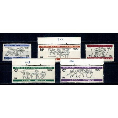 Mexic 1966 - Jocurile Olimpice, preolimpiada, serie neuzata Mexic 1966 - Jocurile Olimpice, preolimpiada, serie neuzata