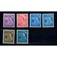 Guernsey 1958/68 - Uzuale, Regina Elisabeta, Mi1-6 neuzate