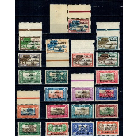 Wallis & Futuna 1941 - France Libre, supr., serie inc. neuzata Wallis & Futuna 1941 - France Libre, supr., serie inc. neuzata