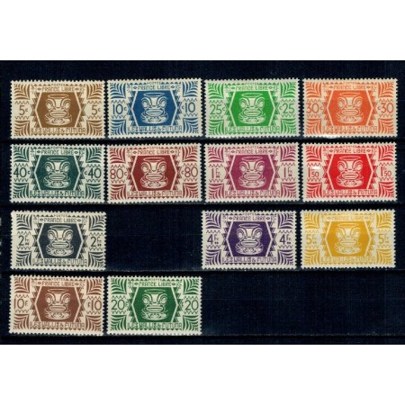 Wallis & Futuna 1944 - Uzuale, serie inc. nestampilata Wallis & Futuna 1944 - Uzuale, serie inc. nestampilata