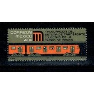Mexic 1969 - Metroul din Mexico City, tren, neuzat