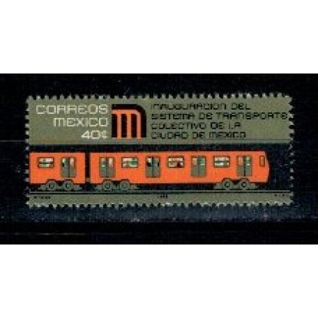 Mexic 1969 - Metroul din Mexico City, tren, neuzat Mexic 1969 - Metroul din Mexico City, tren, neuzat
