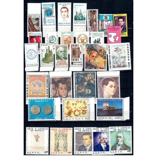 Mexic 1975 - Lot 31 timbre neuzate Mexic 1975 - Lot 31 timbre neuzate