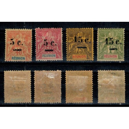 Reunion 1901 (colonie franceza) - Supratipar valori noi, serie n Reunion 1901 (colonie franceza) - Supratipar valori noi, serie n