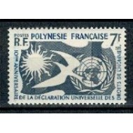 Polinezia Franceza 1958 - Drepturile Omului, neuzat