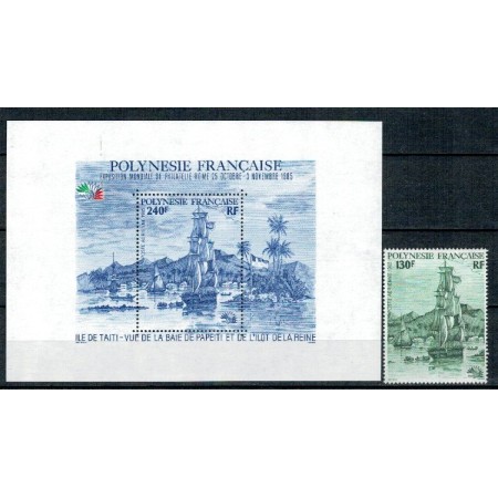 Polinezia Franceza 1985 - Expo Italia, vapoare, serie+colita neu Polinezia Franceza 1985 - Expo Italia, vapoare, serie+colita neu