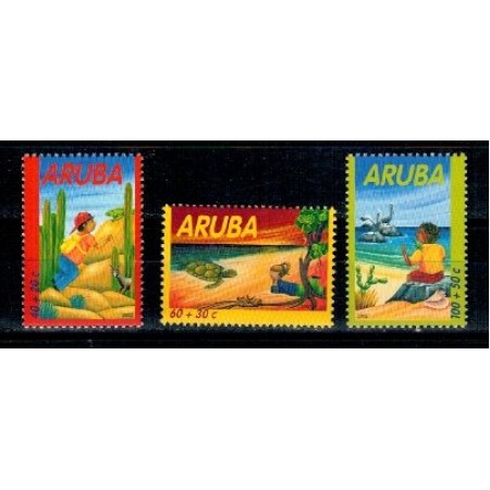 Aruba 2002 - Copii si animale, serie neuzata Aruba 2002 - Copii si animale, serie neuzata