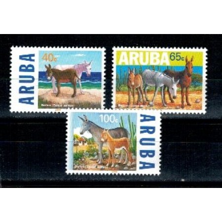 Aruba 1999 - Animale, magarul salbatic, serie neuzata Aruba 1999 - Animale, magarul salbatic, serie neuzata