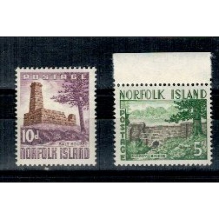 Norfolk Island 1961 - Uzuale, constructii, serie neuzata Norfolk Island 1961 - Uzuale, constructii, serie neuzata
