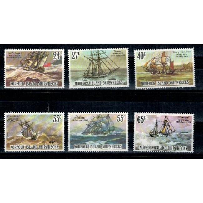 Norfolk Island 1982 - Vapoare, naufragii, serie neuzata Norfolk Island 1982 - Vapoare, naufragii, serie neuzata