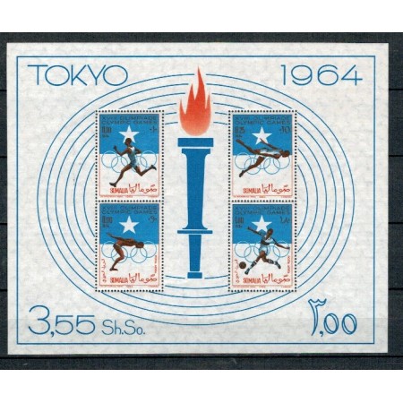 Somalia 1964 - Jocurile Olimpice, bloc neuzat Somalia 1964 - Jocurile Olimpice, bloc neuzat