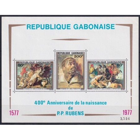 Gabon 1977 - picturi Rubens, bloc neuzat Gabon 1977 - picturi Rubens, bloc neuzat