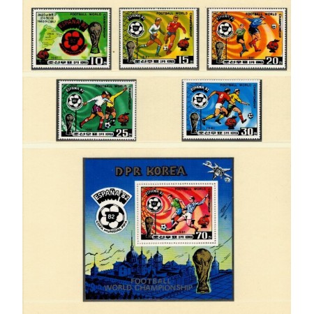 DPR Korea 1981 - Camp. Mondial de fotbal, serie+colita neuzata DPR Korea 1981 - Camp. Mondial de fotbal, serie+colita neuzata