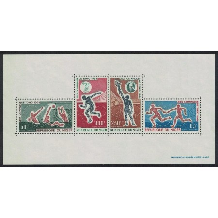 Niger 1964 - Jocurile Olimpice, sport, bloc neuzat Niger 1964 - Jocurile Olimpice, sport, bloc neuzat