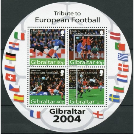 Gibraltar 2004 - Camp. Mondial de fotbal, bloc neuzat Gibraltar 2004 - Camp. Mondial de fotbal, bloc neuzat