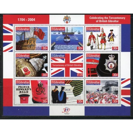 Gibraltar 2004 - Aniversare Gibraltar colonie britanica, bloc ne Gibraltar 2004 - Aniversare Gibraltar colonie britanica, bloc ne