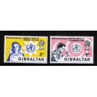 Gibraltar 1968 - Medicina, WHO, serie neuzata