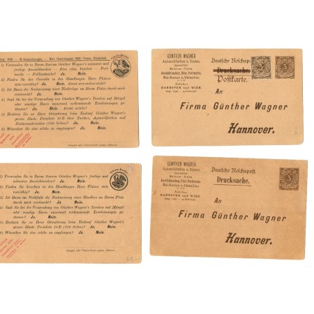 Germania(Reich) 1900 - Lot 2 carti postale, imprimate, reclama p Germania(Reich) 1900 - Lot 2 carti postale, imprimate, reclama p