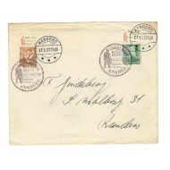 Danemarca 1937 - Plic circulat cu Mi228,230, stamp.spec.