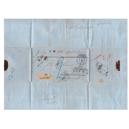 Germania 1862 - Plic circulat Koln-Rolandseck Germania 1862 - Plic circulat Koln-Rolandseck