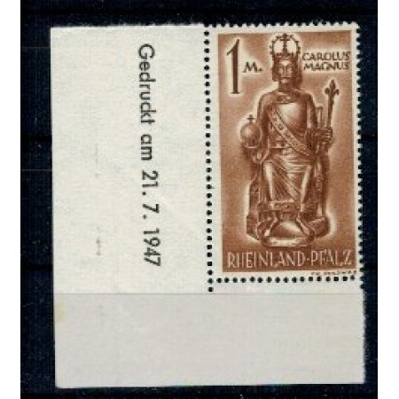 Rheinland-Pfalz 1947 - Mi15y neuzat Rheinland-Pfalz 1947 - Mi15y neuzat