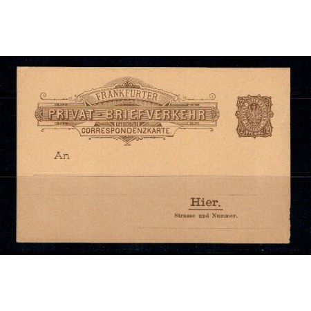 Frankfurt(Germania) 1890 - Carte postala, posta locala privata,  Frankfurt(Germania) 1890 - Carte postala, posta locala privata,