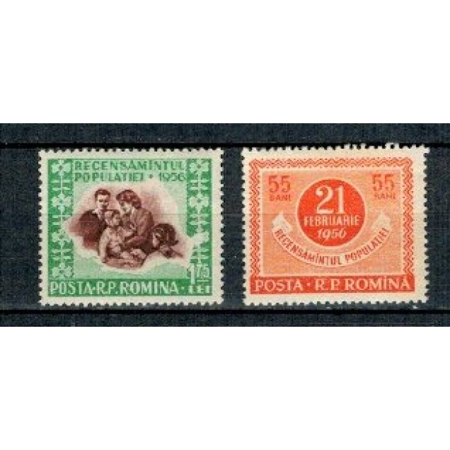 1956 - Recensamantul populatiei, serie neuzata