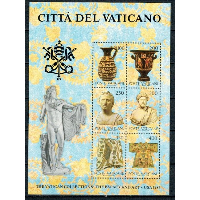 Vatican 1983 - Expo arta, bloc neuzat