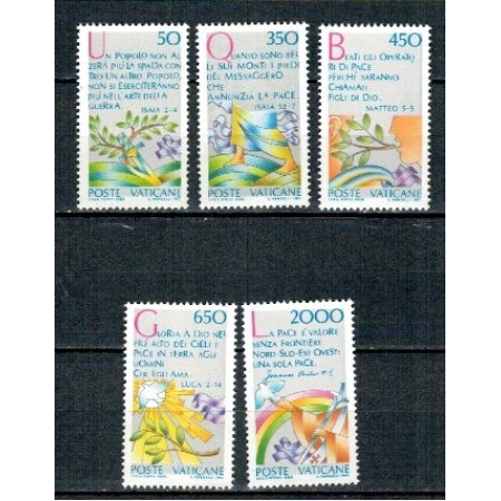 Vatican 1986 - International Year of Peace, serie neuzata Vatican 1986 - International Year of Peace, serie neuzata