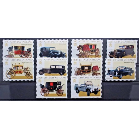 Vatican 1997 - Vehicule papale, masini, calesti, serie neuzata