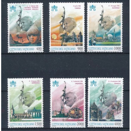 Vatican 1997 - Vizitele Papei Ioan Paul II, serie neuzata
