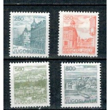 Iugoslavia 1981 - Uzuale, orase, vederi, serie neuzata Iugoslavia 1981 - Uzuale, orase, vederi, serie neuzata