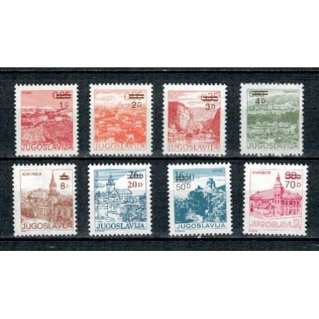 Iugoslavia 1985 - Uzuale, supratipar, vederi, serie neuzata Iugoslavia 1985 - Uzuale, supratipar, vederi, serie neuzata