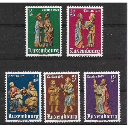 Luxemburg 1973 - Caritas, Craciun, arta, serie neuzata Luxemburg 1973 - Caritas, Craciun, arta, serie neuzata