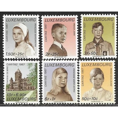 Luxemburg 1967 - Caritas, cercetasi, serie neuzata Luxemburg 1967 - Caritas, cercetasi, serie neuzata