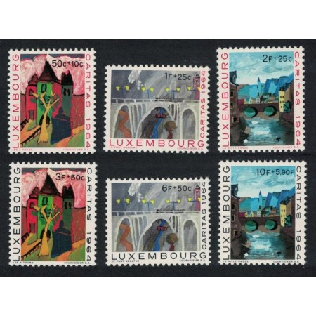 Luxemburg 1964 - Caritas, Craciun, picturi, serie neuzata Luxemburg 1964 - Caritas, Craciun, picturi, serie neuzata
