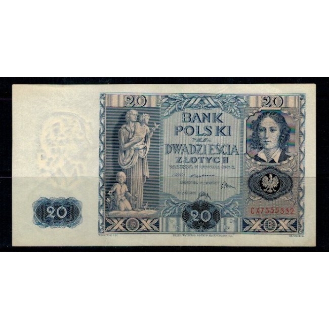 Polonia 1936 - 20 zlotych, circulata (XF+)